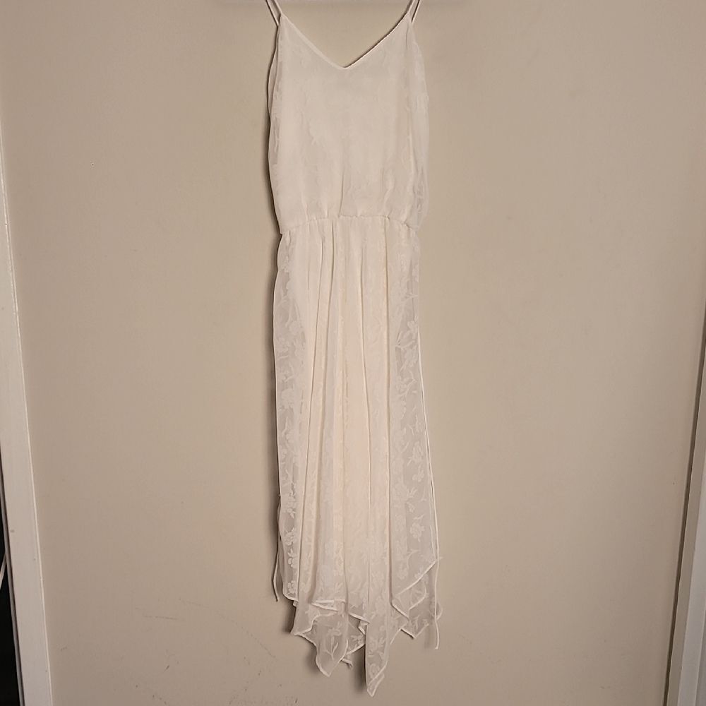 VTG Lizzy & Johnny White Sleeveless Dress Sz S Fairy Angel